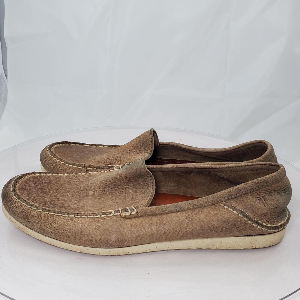 Frye Mason Venetian Leather Moccasin Loafer Shoes Men 11 Brown Taupe Slip On